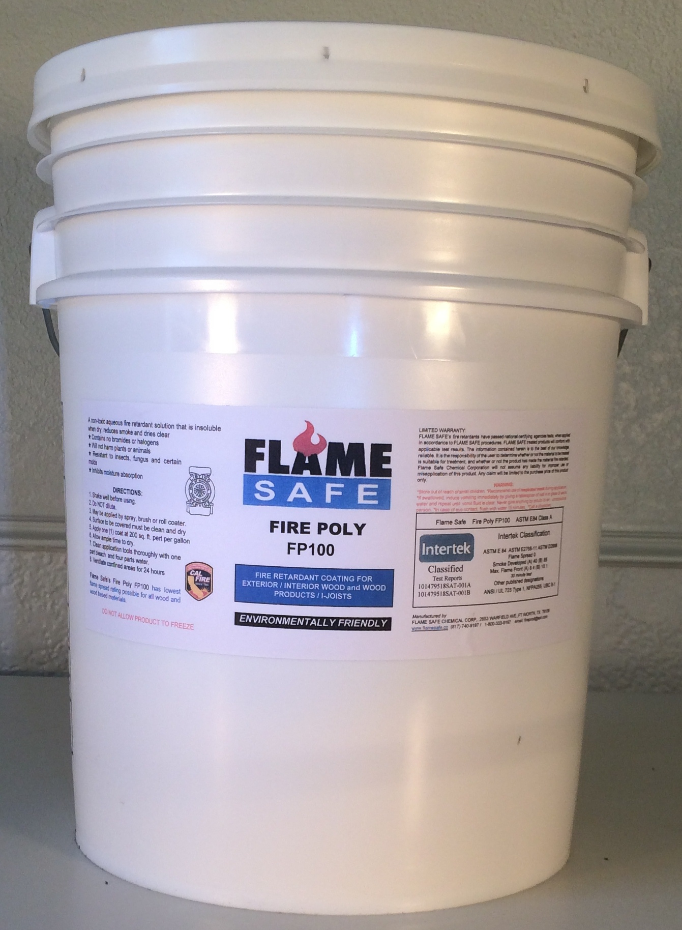 Fire Poly FP100 exterior and interior fire retardant for wood and wood products
